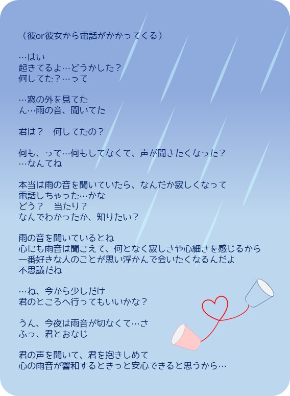 今夜は雨音が切なくて…